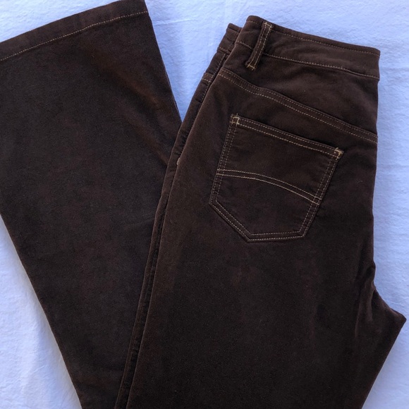 Motto Denim - Motto Brown Velvet High Rise Bootleg Jeans Sz 10